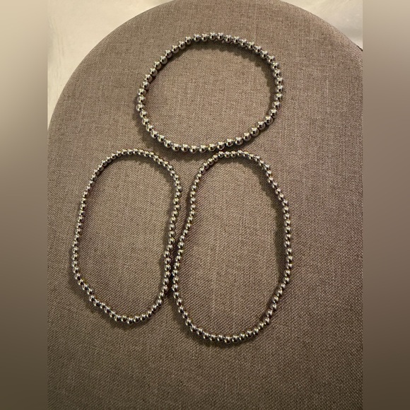 Mint & Lily Silver Beaded Bracelet Set - Picture 6 of 8